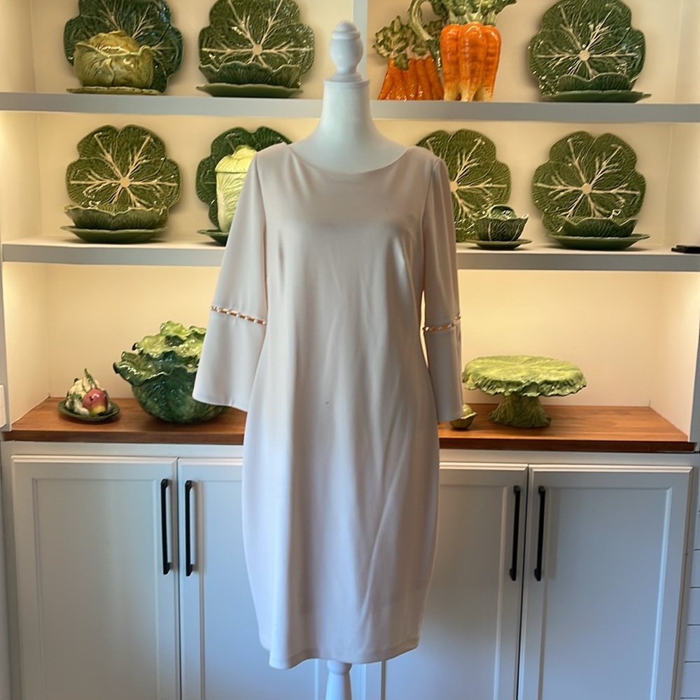 Calvin Klein Pearl Detail Shift Dress Size 12